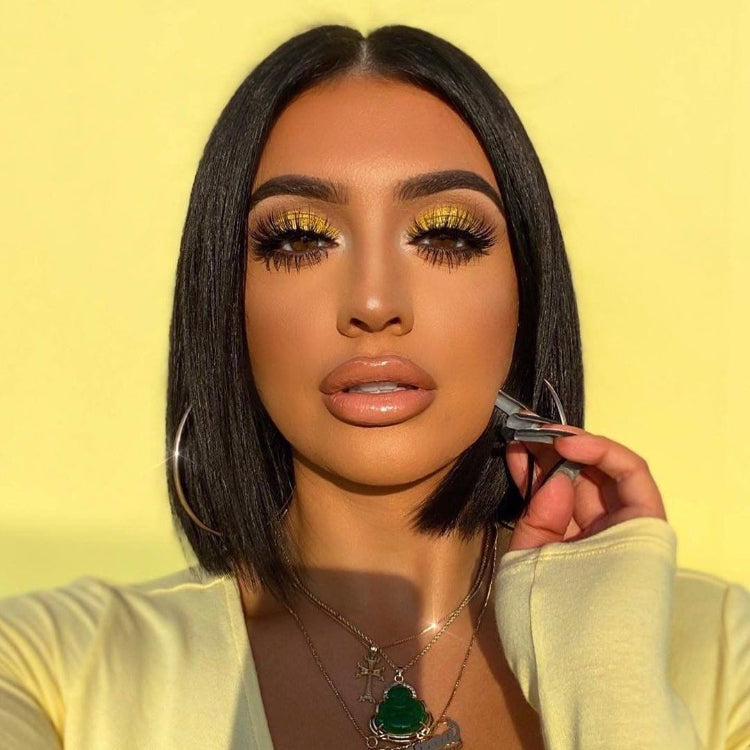 Worth | Normal Silk Straight Bob Glueless 4x4 Closure Lace Wig 100% Human Hair-01