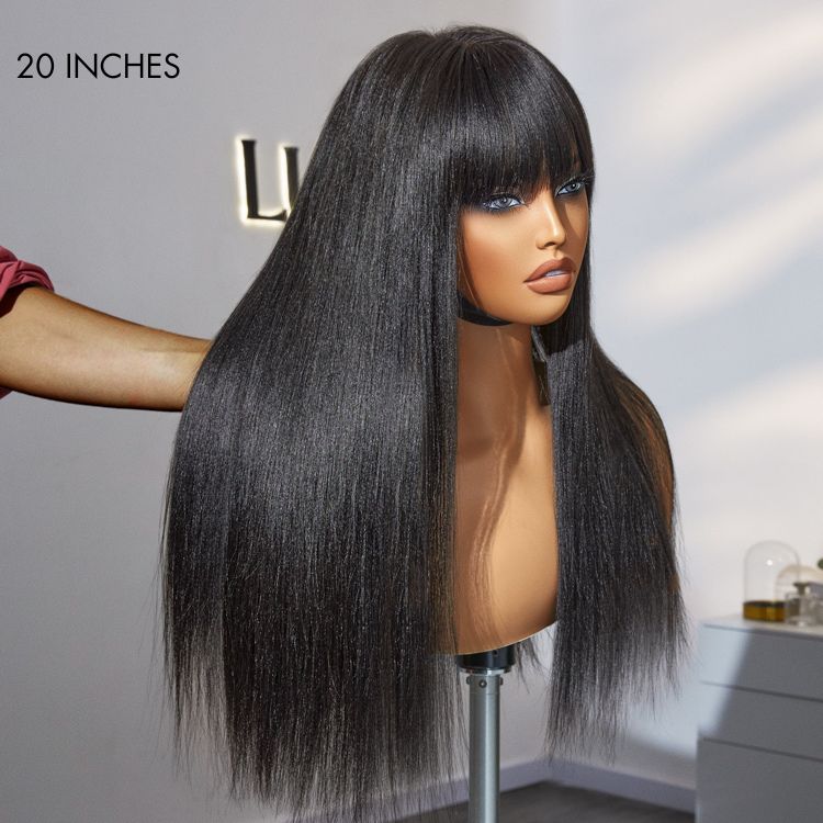 Worth | Yaki Straight Ultra Natural Minimalist Lace Long Wig with Bangs-05