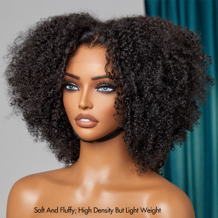 Worth | Breathable Cap Natural Bouncy Fluffy Jerry Curl Glueless 5x5 Closure Lace Wig Ready to Go