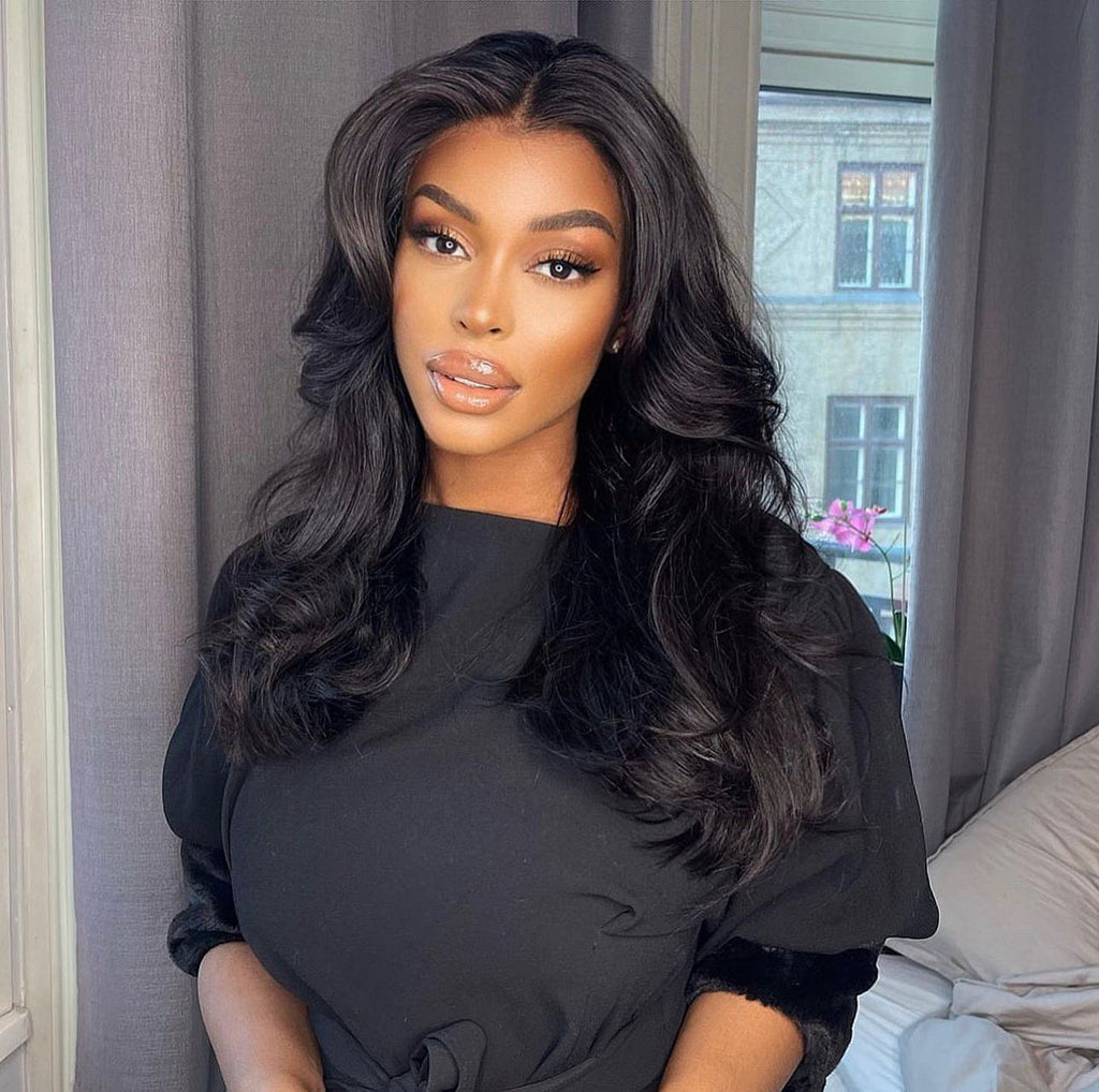Worth | Natural Black Body Wave 4*4 Closure Lace Glueless Wig-01