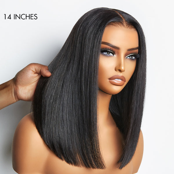ReadytoGo Double Drawn Silky Straight Glueless 4x4 Closure Lace Wig Middle Part-27