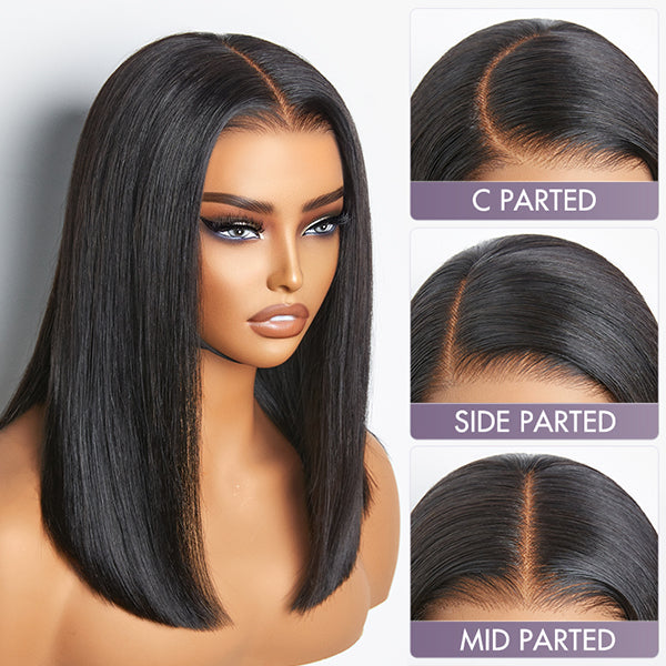 ReadytoGo Double Drawn Silky Straight Glueless 4x4 Closure Lace Wig Middle Part-25