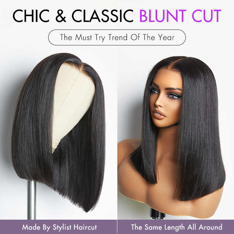 ReadytoGo Double Drawn Silky Straight Glueless 4x4 Closure Lace Wig Middle Part-28