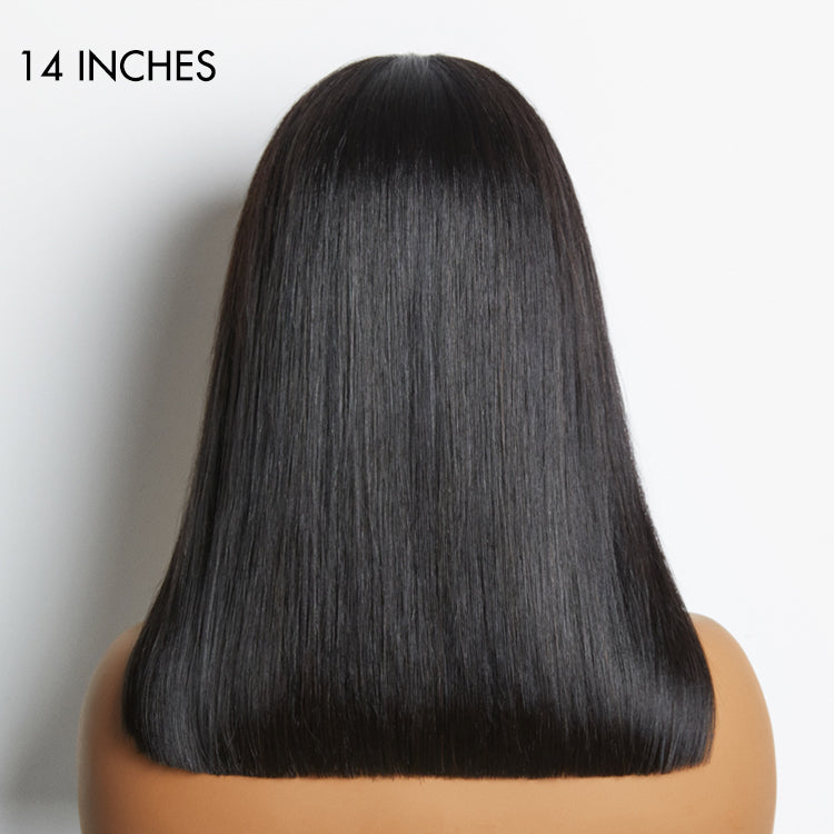 ReadytoGo Double Drawn Silky Straight Glueless 4x4 Closure Lace Wig Middle Part-29