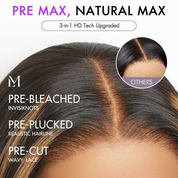 PreMax Wigs | Ombre Blonde Highlight Silky Straight Glueless Ear-to-ear Lace Bob Wig 100% Human Hair Pre-Cut Lace-03