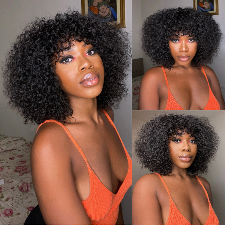 Worth I ReadytoGo Short Curly Bob Wig With Bangs Glueless HD Lace Wig-02