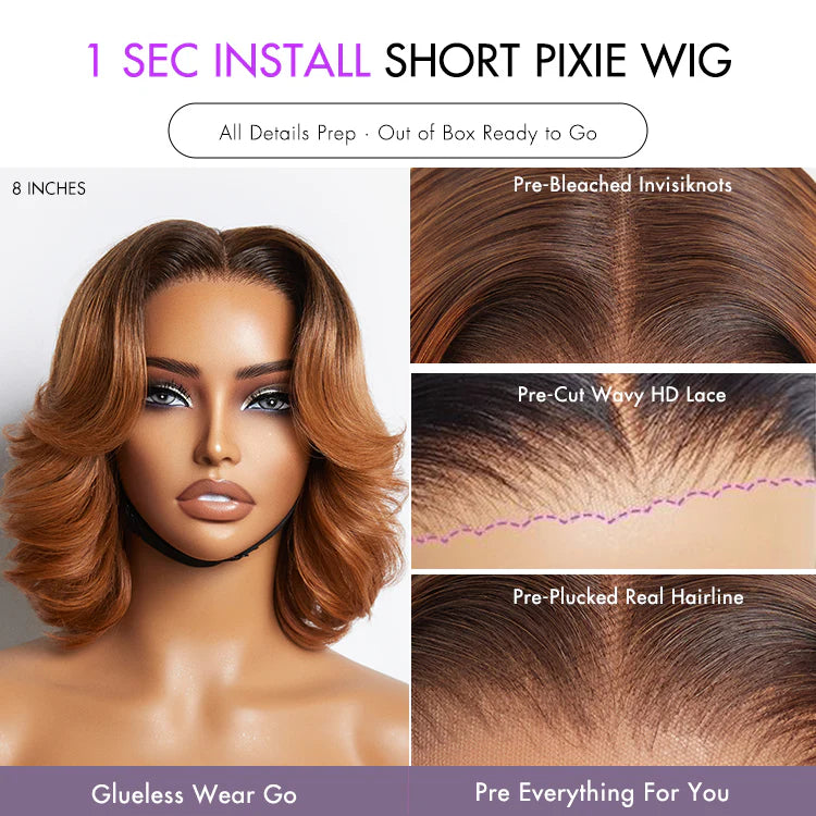 Worth | 1 SEC INSTALL WIG | Elegant Boss Vibe Short Pixie Cut Ombre Ginger Glueless Minimalist HD Lace Wig Ready to Go-04