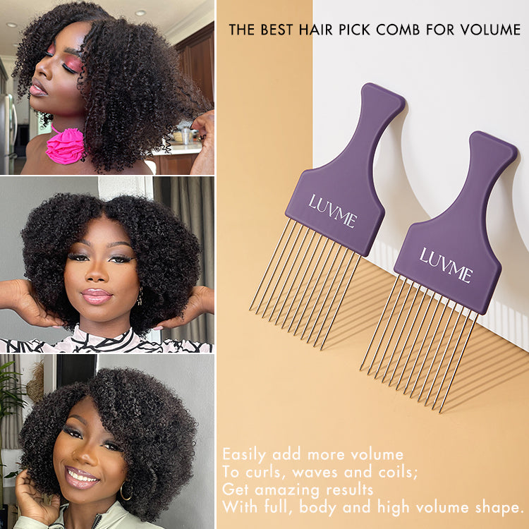 1pc Hair Pick Comb, Afro Hair Styling Tool for Natural Curly Hair