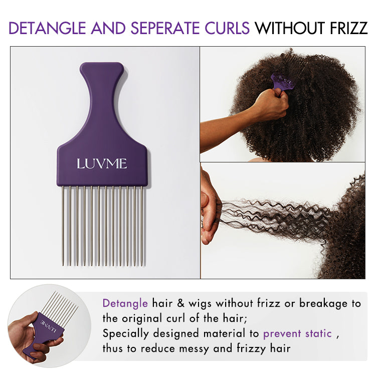 1pc Hair Pick Comb, Afro Hair Styling Tool for Natural Curly Hair-03
