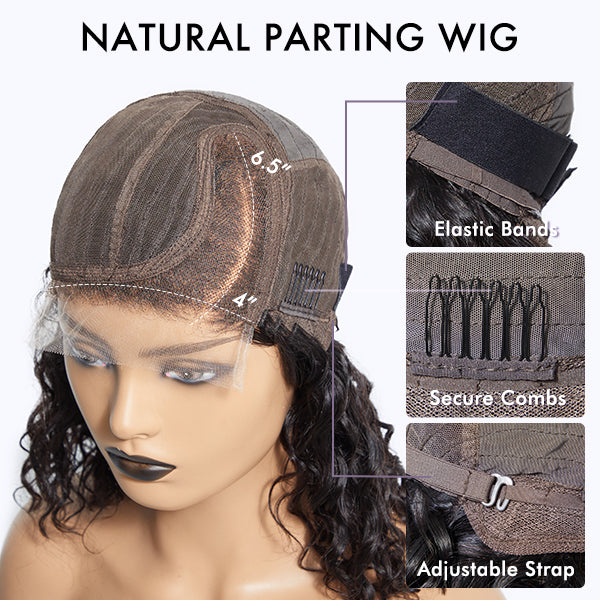 Worth | Kinky Straight Bob HD Lace Glueless Deep C Part Short Wig 100% Human Hair