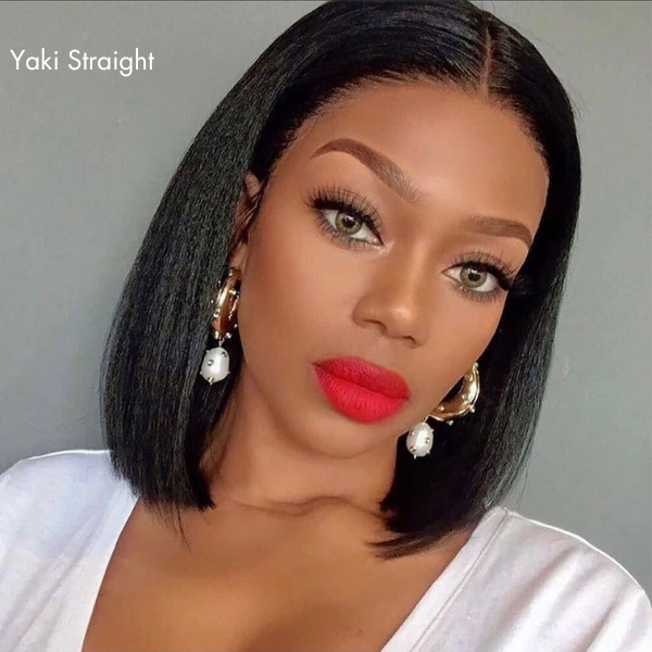 Worth |Glueless 4x4 Closure Undetectable HD Lace Yaki Bob Wig 100% Human Hair-01