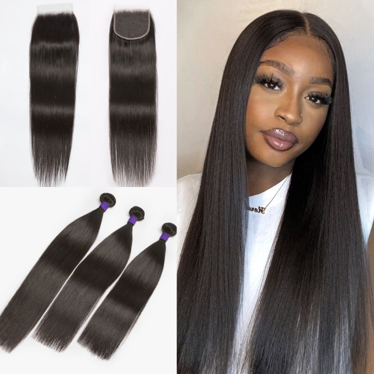 Upgraded Brazilian Hair | 3 Bundles with 5x5 HD Lace Closure Virgin Hair (Straight / Body Wave)-10