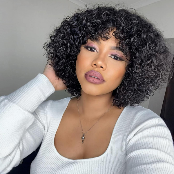 Worth | Natural Black Glueless Kinky Curly Wigs Human Hair-01