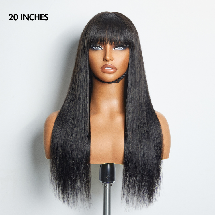 Worth | True Scalp Silky Straight Glueless 7*6 Lace Wig with Bangs-04