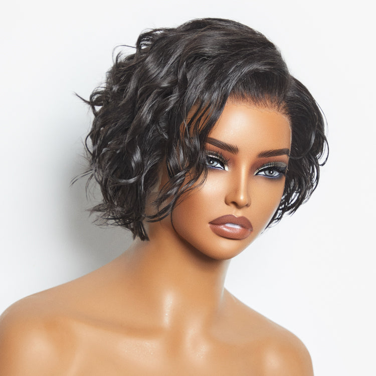 Tyla Gala Wig |Natural Black Short Pixie Cut 13x4 Frontal Lace Wig Side Part