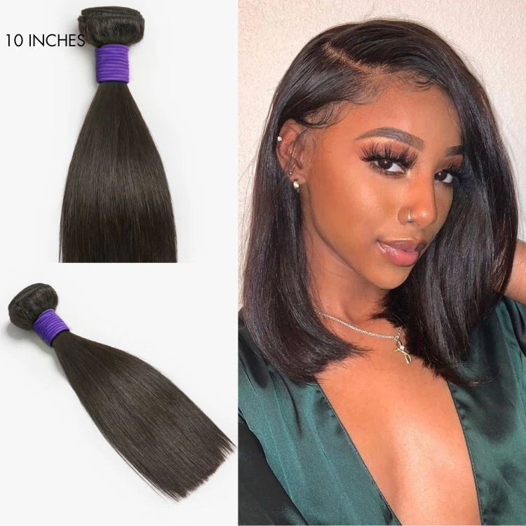 Upgraded Brazilian Hair | 3 Bundles with 5x5 HD Lace Closure Virgin Straight Hair-15