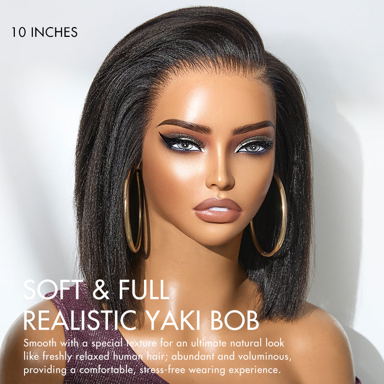 Worth | Yaki Bob Ear-to-Ear Glueless 13x5 Frontal HD Lace Short Bob Wig-02