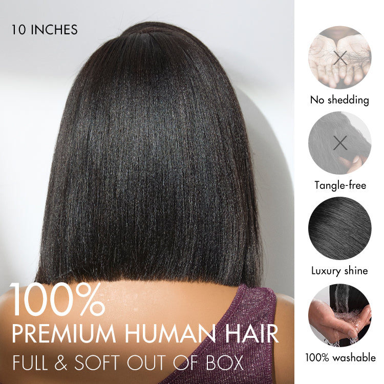 Worth | Yaki Bob Ear-to-Ear Glueless 13x5 Frontal HD Lace Short Bob Wig-09