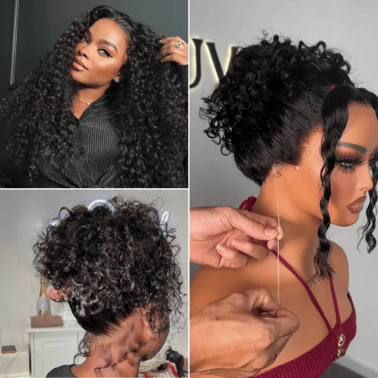 PreMax Wigs | Glueless 360 Lace Super Natural Hairline Water Wave Free Part Human Hair Wig-09