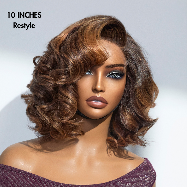 Worth | Mature Boss Brown Ombre Highlight Loose Wave Glueless Minimalist HD Lace Wig Ready to Go