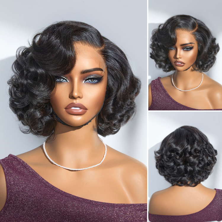 OUTLET |1 SEC INSTALL WIG | Mature Boss Natural Black Loose Wave Glueless 5X5 Lace Wig-01