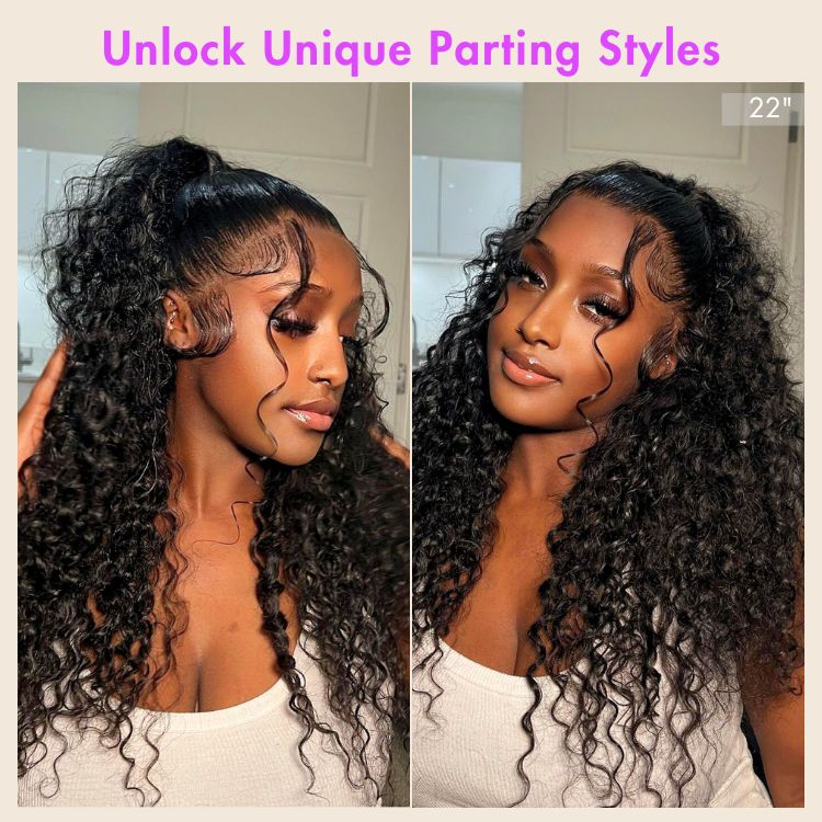 [dee_dali]'s Special Link PreMax Wigs | Flexi-Fit Invisi Drawstring Cap 360 Lace HD Lace Natural Black & Brown Highlights Water Wave Wig Pre-Cut Lace-04