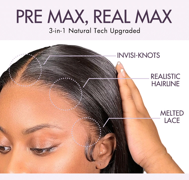 PreMax Wigs | Flexi-Fit Invisi Drawstring Cap 360 HD Lace Water Wave / Straight Long Wig Pre-Cut Lace-05