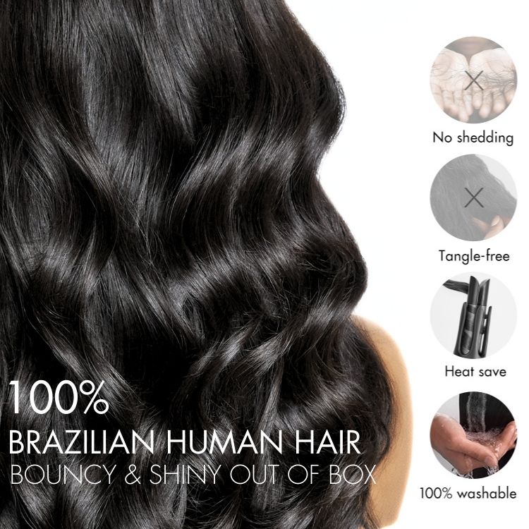 Upgraded Brazilian Hair | 3 Bundles with 5x5 HD Lace Closure Virgin Body Wave Hair-10