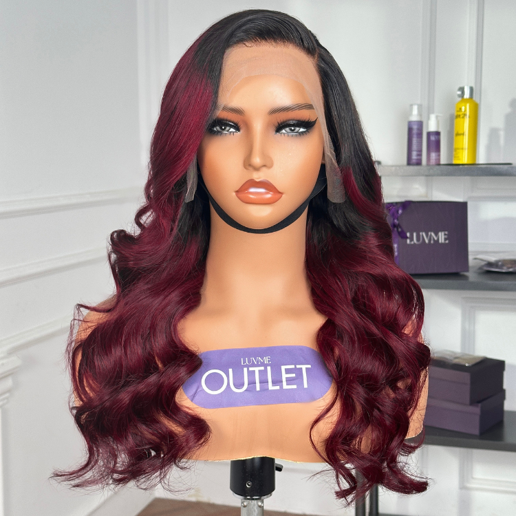 Worth | Ombre Burgundy Loose Wave Glueless 13x4 Frontal Lace Wig-01
