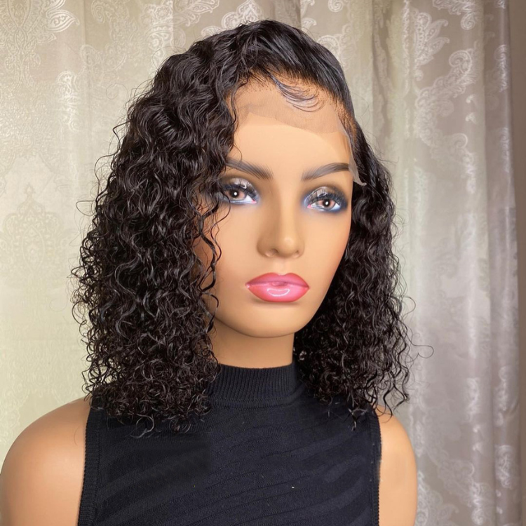 Worth | Natural Black Full Frontal Lace Water Wave Wig