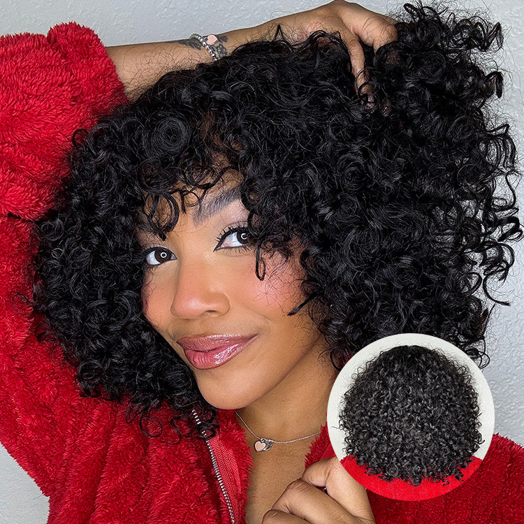 Worth | Throw On & Go Shaggy Style Funmi Curly Glueless Minimalist Lace Wig with Bangs-03