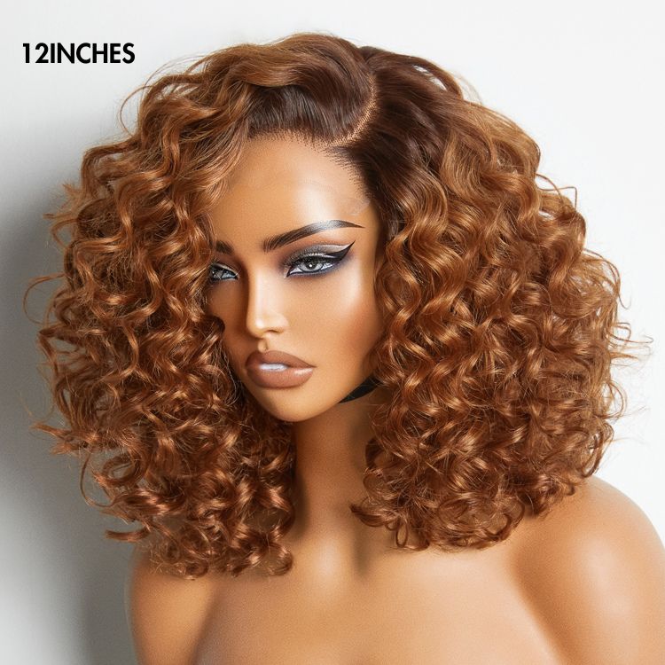 ReadytoGo Mature Bouncy Left C Part Loose Wave Glueless Minimalist HD Lace Wig-19