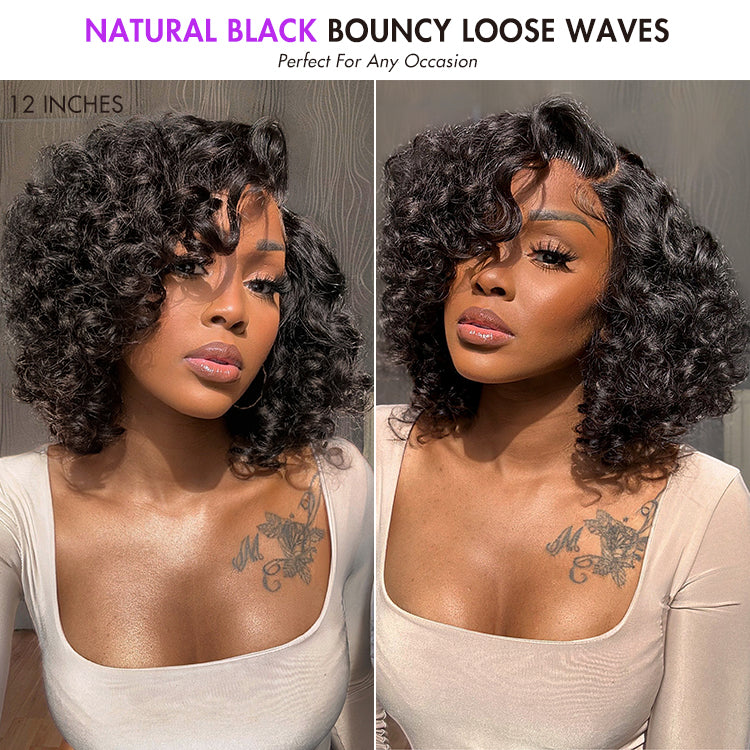 ReadytoGo Mature Bouncy Side Part Loose Wave Glueless Minimalist HD Lace Wig