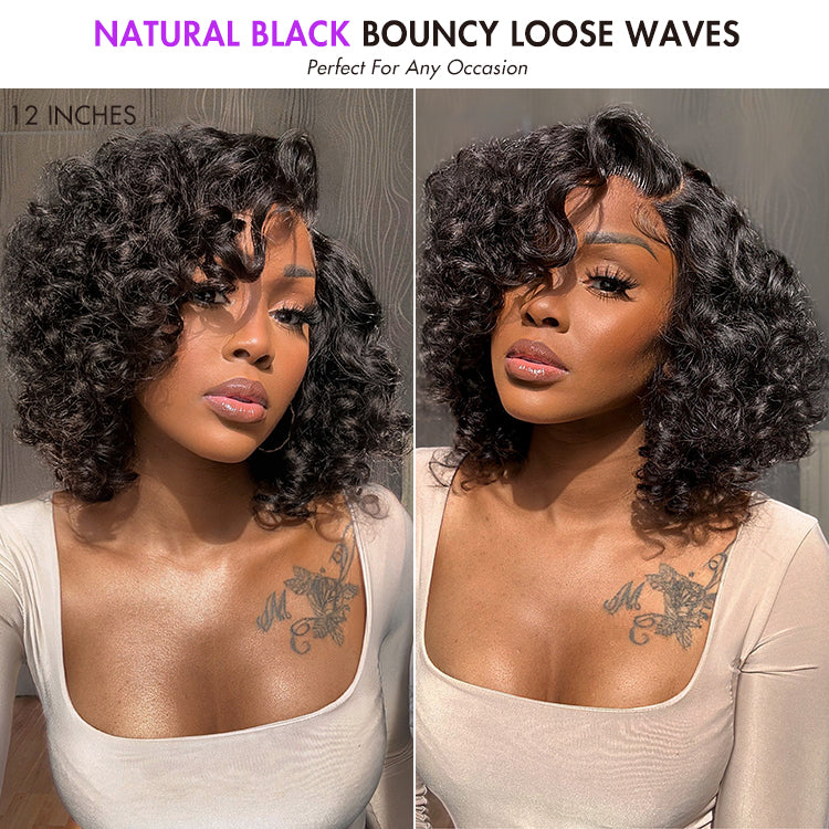 Special ReadytoGo Mature Bouncy Left C Part Loose Wave Glueless Minimalist HD Lace Wig-08