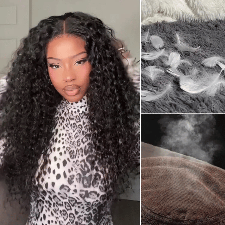 Outlet | AiryFit™ Scalp Care Wigs | Effortless Water Wave Snugfit Glueless 5x5 Closure Pre-Cut Lace Curly Wig-01