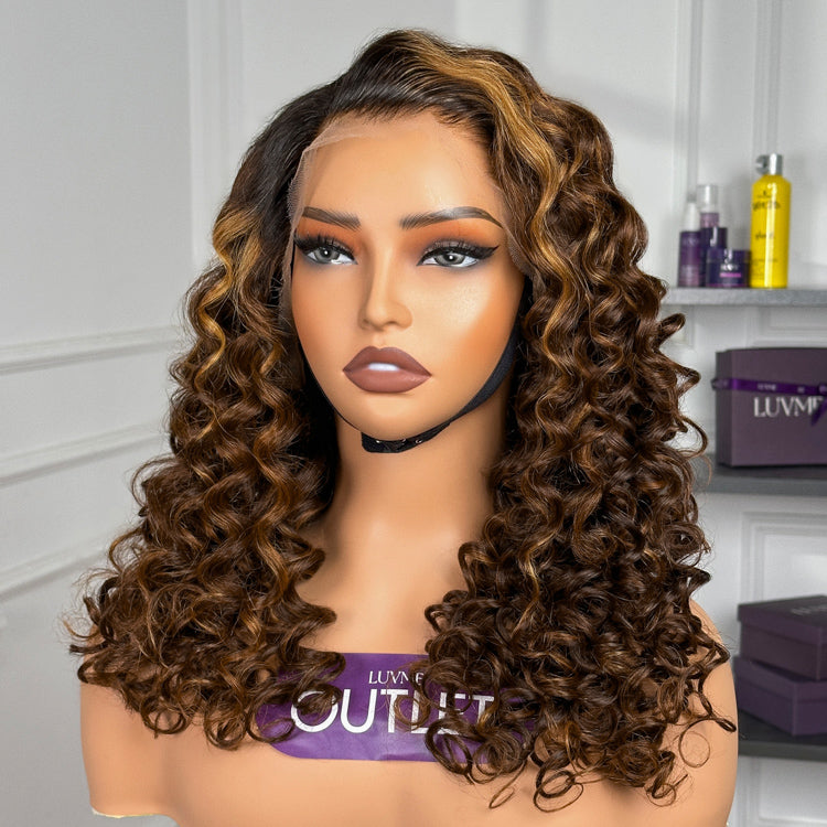 Special Deal | Blonde Highlight Deep Curly 13x4 Frontal HD Lace Long Wig 100% Human Hair-01
