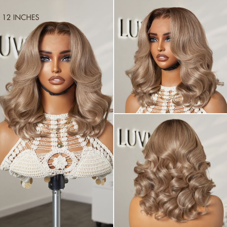Gorgeous Loose Body Wave Ash Blonde Hair Wig Glueless 5x5 Closure Lace Wig Breathable Cap-05