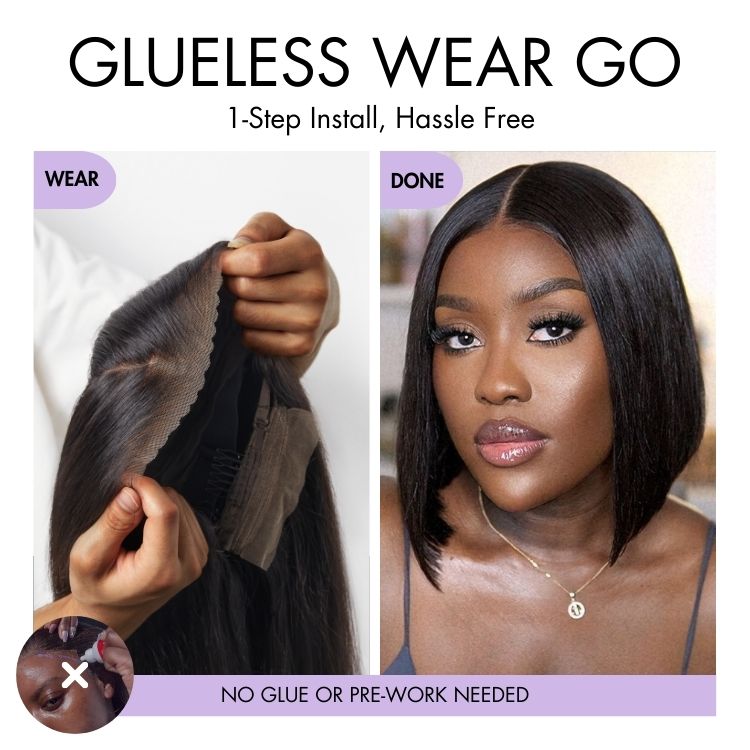 Worth | 10 Inches Luvme Hair Glueless Wig Silky Blunt Bob Cut 7x6 Closure HD Lace Wig Breathable Cap-03