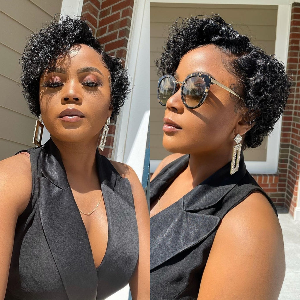 Worth | Popular Bouncy Curly Full Frontal Lace Wig