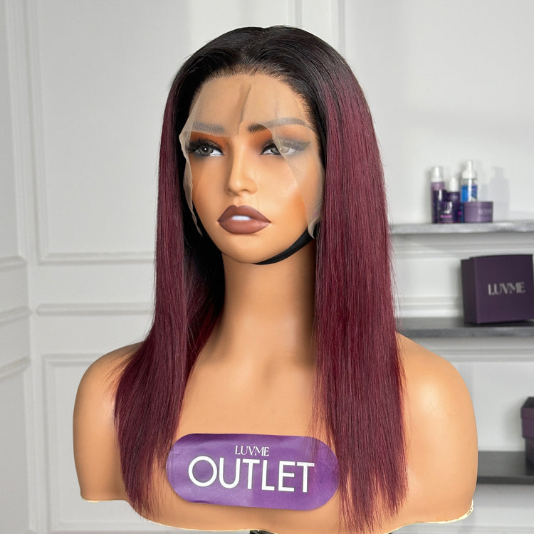 Worth | Ombre Burgundy 99J Smooth Silky Glueless 13x4 Frontal Lace Bob Wig-01