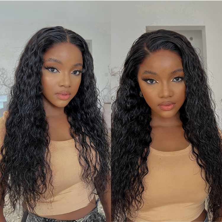 Worth | Natural Black Stunning Water Wave Wigs