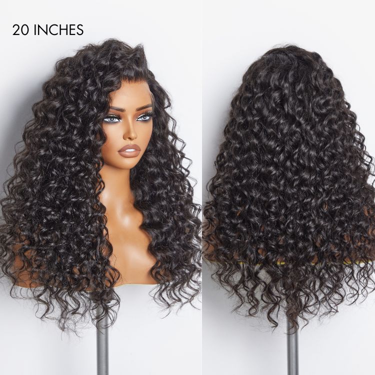 Outlet | Natural Black Water Wave 5x5 Side part Lace Wigs