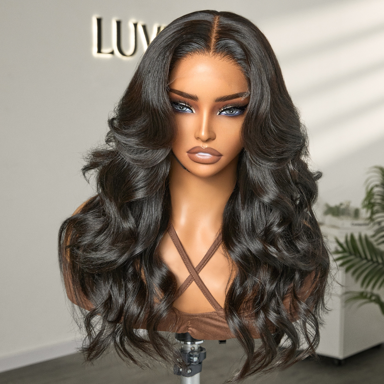 Worth | Trendy Layered Cut Loose Body Wave 5x5 Closure HD Lace Glueless Mid Part Long Wig-01