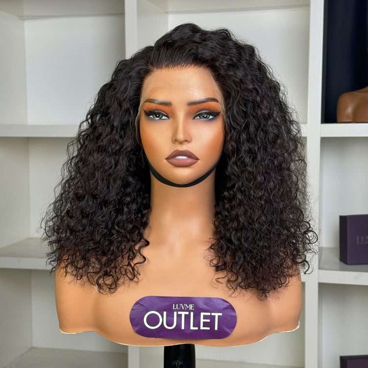 OUTLET | Cute Flower Curly Side Part Wide T Frontal Lace Wig-SA ONLY-01
