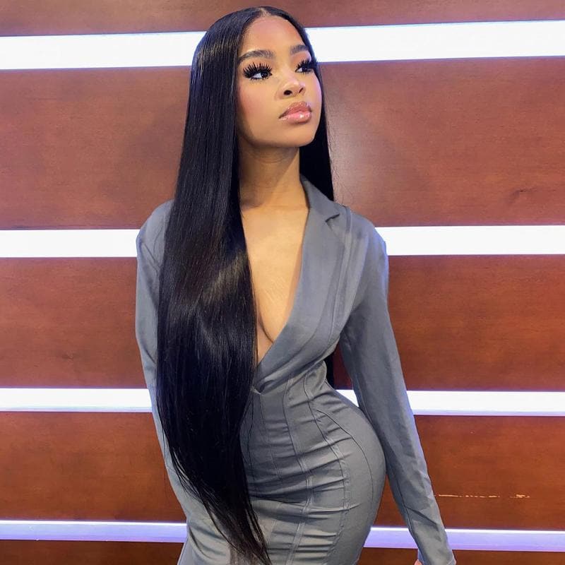 Worth | Hot Silky Straight Glueless 13x4 Frontal Lace Wig 100% Human Hair 28-32 Inches