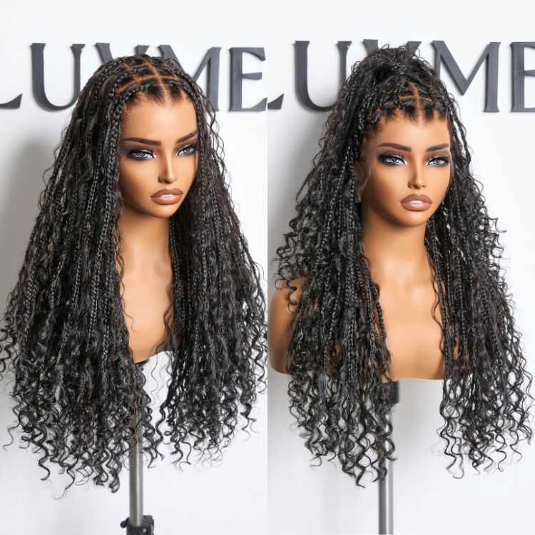 [phindilegwala_official ]'s Special Link Flexi-Fit Invisi Drawstring Cap Full Lace Knotless Boho Curls Braided 26 Inches Long Wig Super Natural Scalp-04