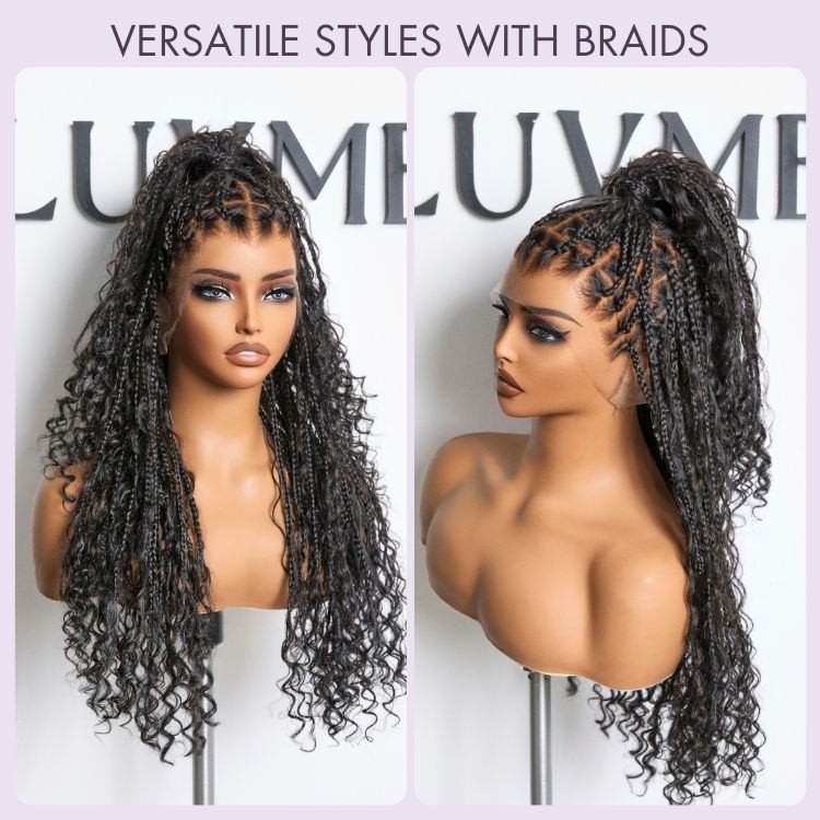 [phindilegwala_official ]'s Special Link Flexi-Fit Invisi Drawstring Cap Full Lace Knotless Boho Curls Braided 26 Inches Long Wig Super Natural Scalp-09