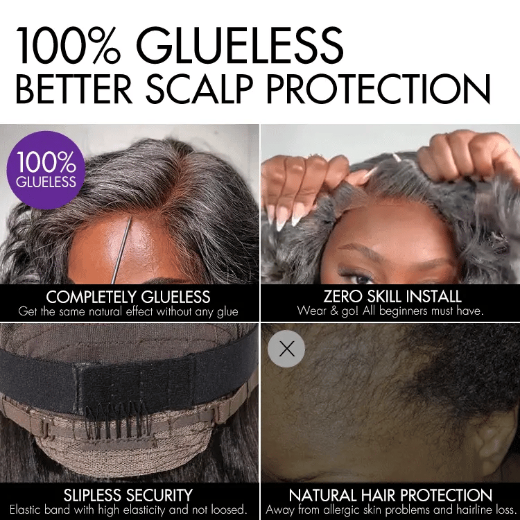 Worth | Mature Boss Salt and Pepper Bouncy Egg Curls Glueless Minimalist HD Lace Grey Wig-04
