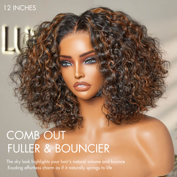 1 Sec Install Wig | ReadytoGo Soft Deep Curl Bob Glueless 4x4 Closure Lace Wig-02