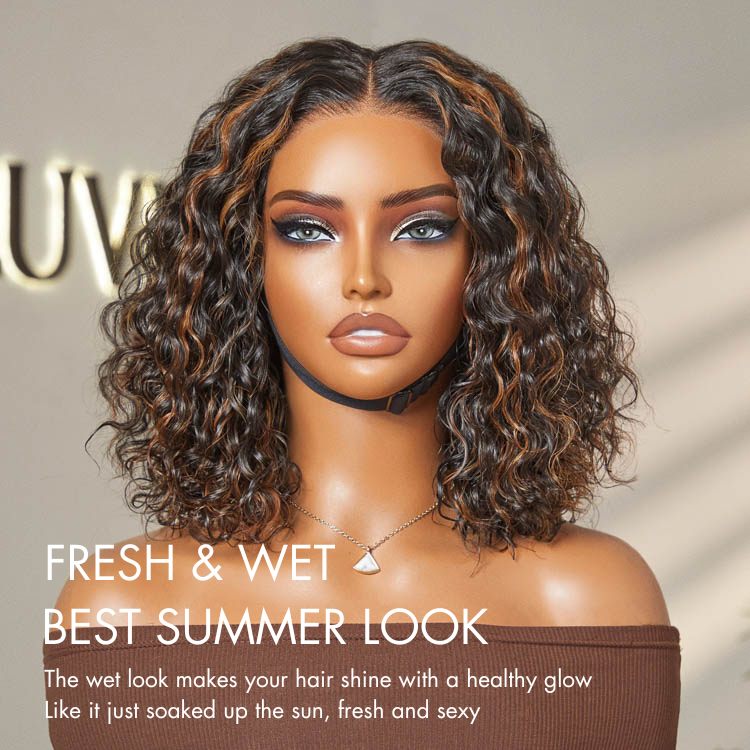 [kheny.y]'s Special Link1 Sec Install Wig | 180% Density ReadytoGo Soft Deep Curl Bob Glueless 4x4 Closure Lace Wig-09